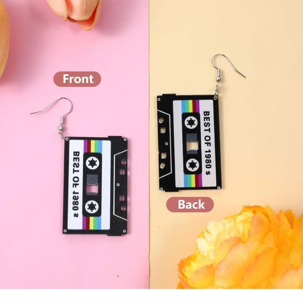 Retro Cassette Tape Earrings